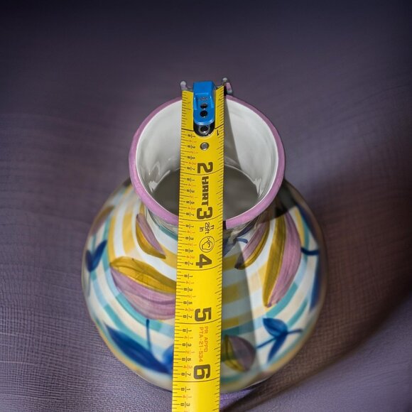 Retired 11" Anthropology Multicolor Floral Copen Flower Vase - Picture 4 of 5